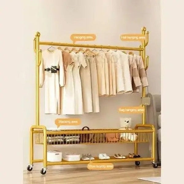 Versatile Metal Clothes Storage Coat Rack