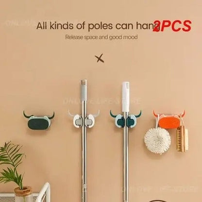 Versatile Mop and Broom Rack