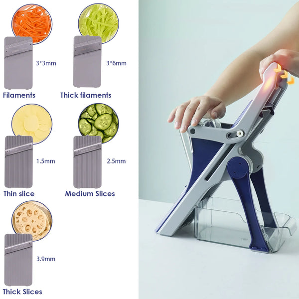 Versatile Slicer, Kitchen Food Slicer, Vegetable Chopper, Potato Fry Cutter, Adjustable Thickness