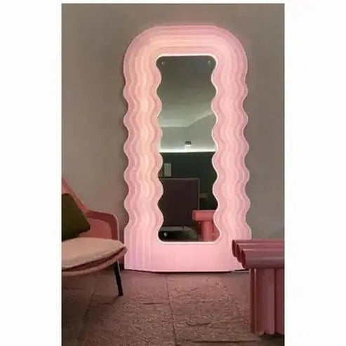 Vibrant Pink Vanity Accent with Macrame Living Room Lamp