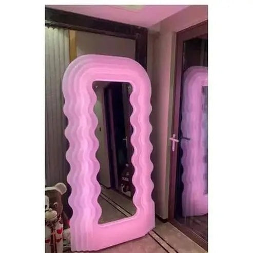 Vibrant Pink Vanity Accent with Macrame Living Room Lamp