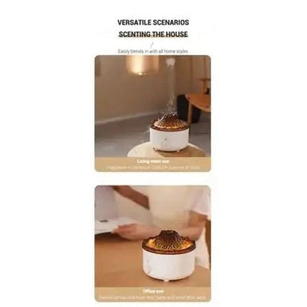 Volcano Flame Effect Essential Oil Diffuser and Air Humidifier
