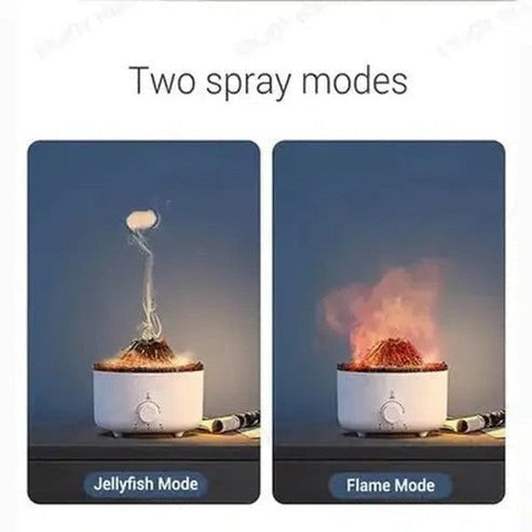 Volcano Flame Effect Essential Oil Diffuser and Air Humidifier