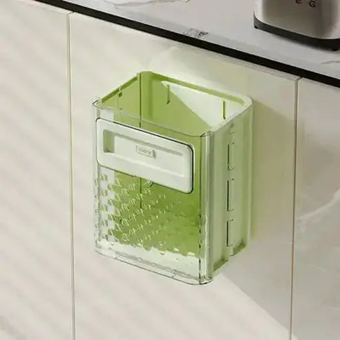 Wall-Mounted Foldable Transparent Trash Can