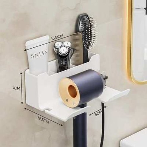 Wall Mounted Hair Dryer Holder for Bathroom