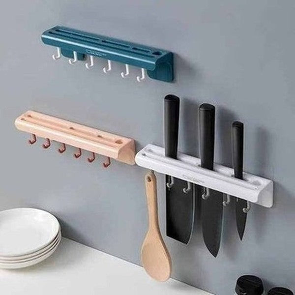 Wall-Mounted Knife Holder Multifunctional Kitchen Storage Rack
