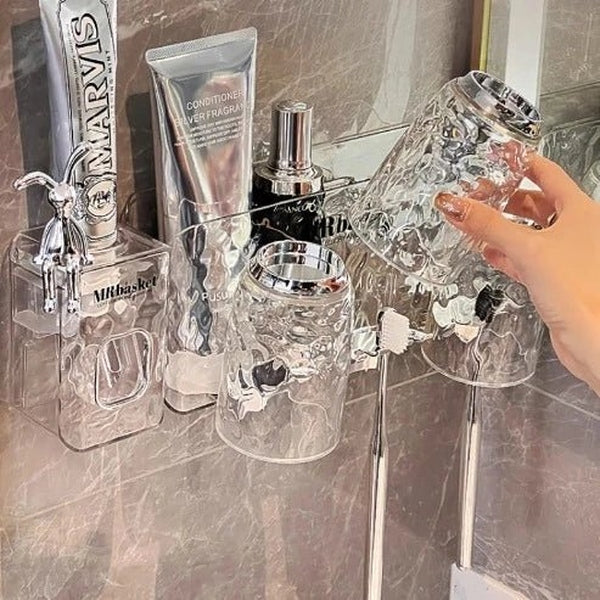Wall-Mounted Toothbrush Organizer: Convenient Bathroom Storage Solution