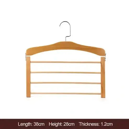 Wardrobe Clothes Hanger with Four Wooden Layers
