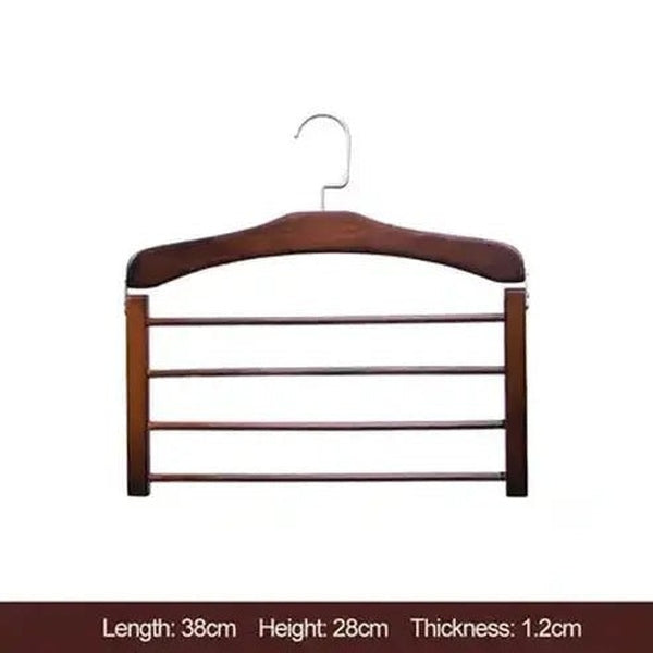 Wardrobe Clothes Hanger with Four Wooden Layers