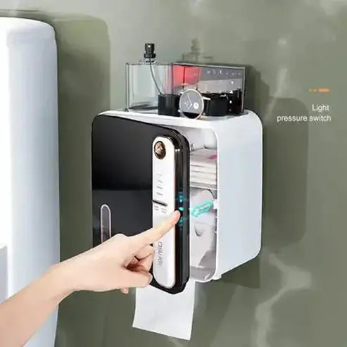 Waterproof Wall-Mounted Toilet Roll and Paper Towel Holder
