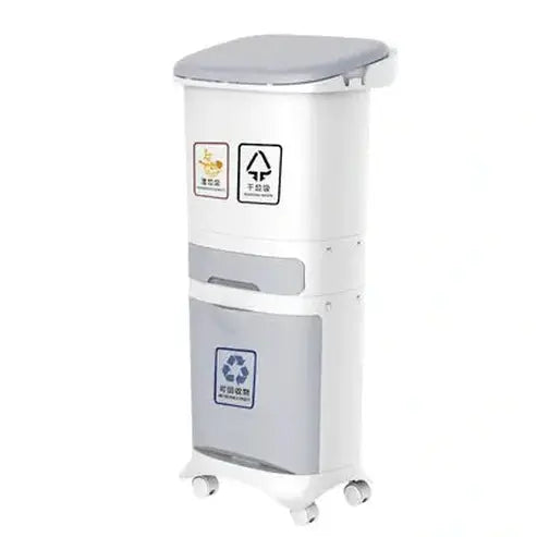Wheel-Equipped Large Sorting Trash Can