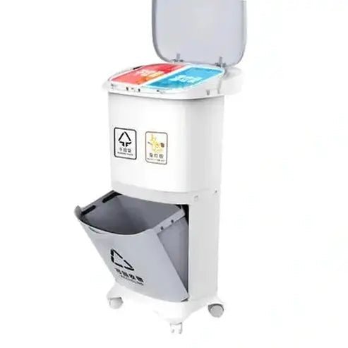 Wheel-Equipped Large Sorting Trash Can