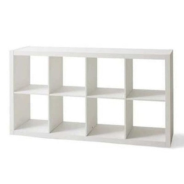 White Texture 8-Cube Storage Organizer