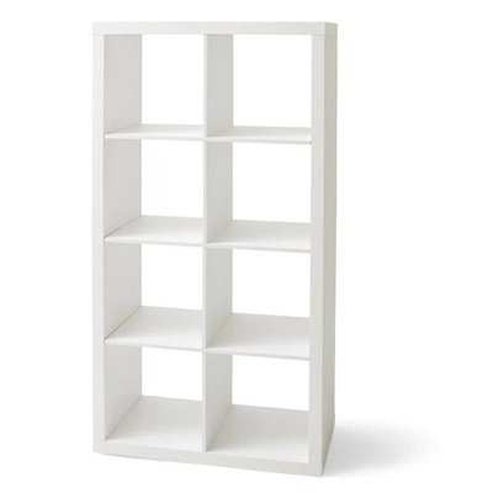 White Texture 8-Cube Storage Organizer