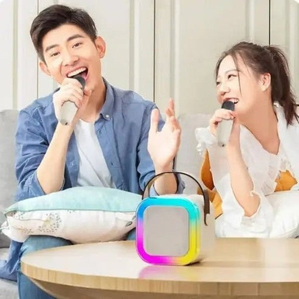 Wireless Karaoke Speaker with LED Light and Microphone