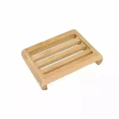 Wooden Natural Bamboo Soap Dishes Tray Holder Storage Soap Rack Plate