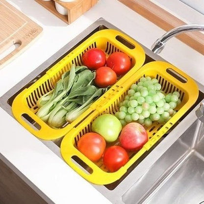 Create a luxurious kitchen experience with this Adjustable Sink Drainer Basket. Crafted from durable material with slim, height-adjustable legs, it allows you to strain and rinse food with ease, while its streamlined form adds a touch of sophistication to your home. A must-have for discerning chefs.