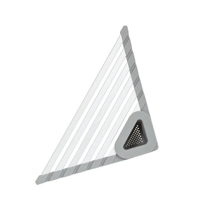 Aluminum Triangle Dish Drying Rack Sink Corner Organizer