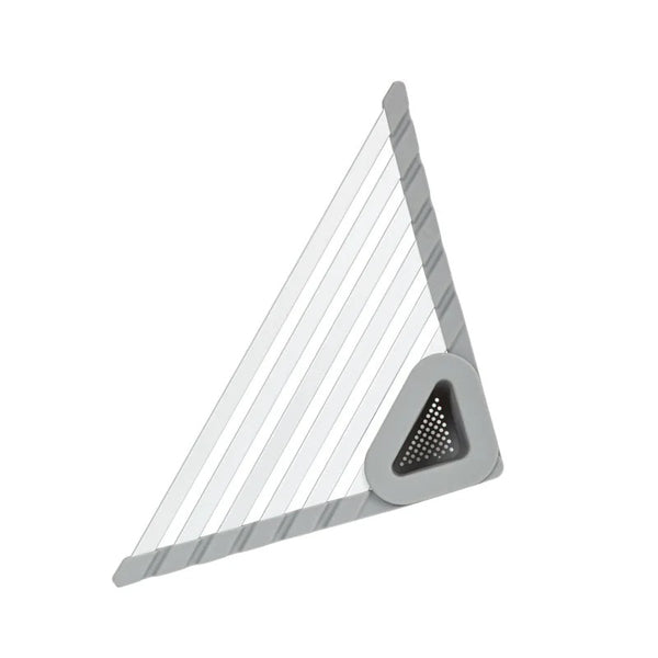 Aluminum Triangle Dish Drying Rack Sink Corner Organizer