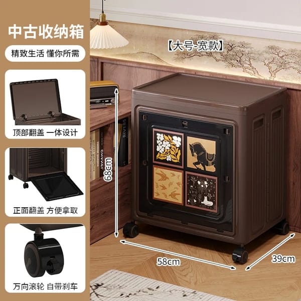 decorative plastic storage box with large capacity