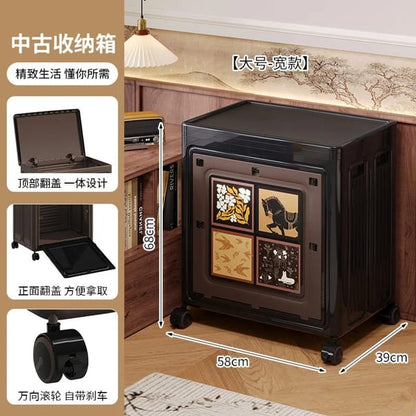 foldable organizer box with antique design and mobility