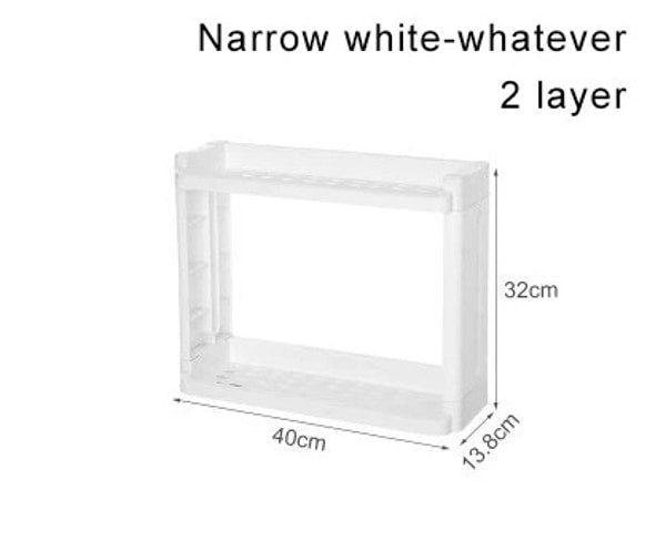 Multi layer plastic storage rack for kitchen essentials
