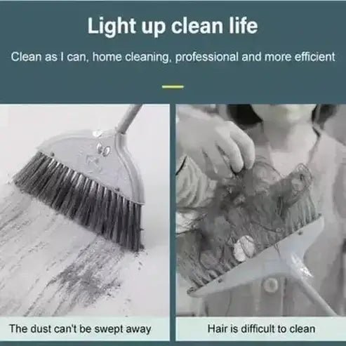 Magnetic telescopic floor broom dustpan