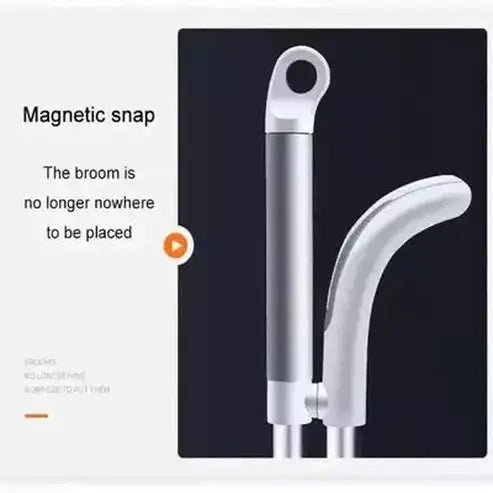 Magnetic telescopic floor broom dustpan