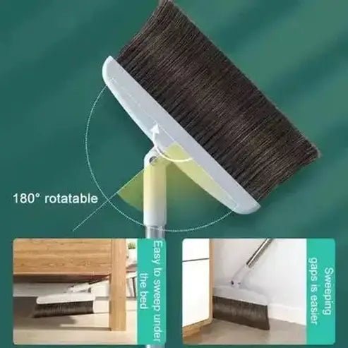 Magnetic telescopic floor broom dustpan