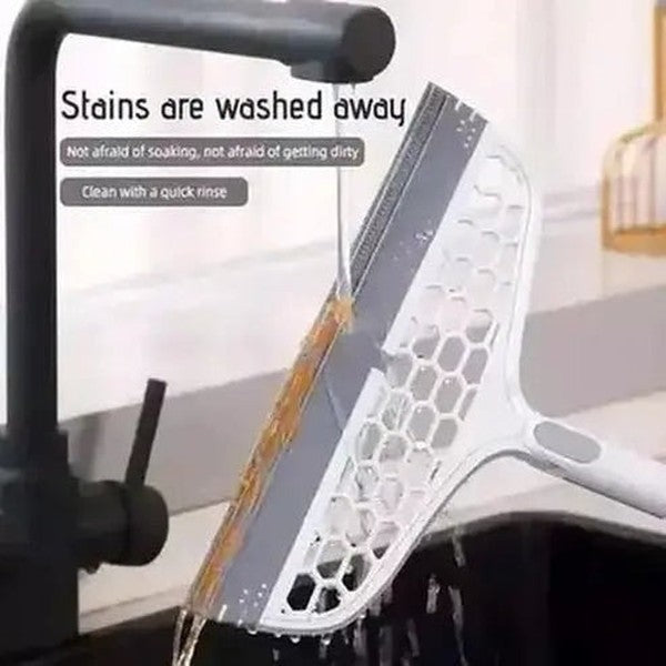 Silicone Broom Floor Brooms Grey Rotatable Durable Silicone Cleaning Broom · Dondepiso