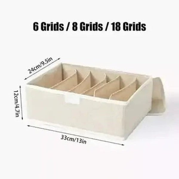 Fabric Underwear Box Clothing & Closet Storage Fabric Heavy Duty Underwear Box with Lid – Dondepiso