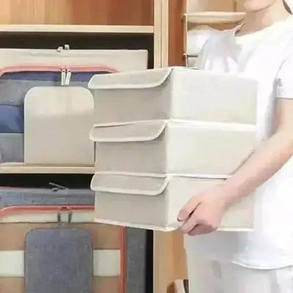 Fabric Underwear Box Clothing & Closet Storage Fabric Heavy Duty Underwear Box with Lid – Dondepiso