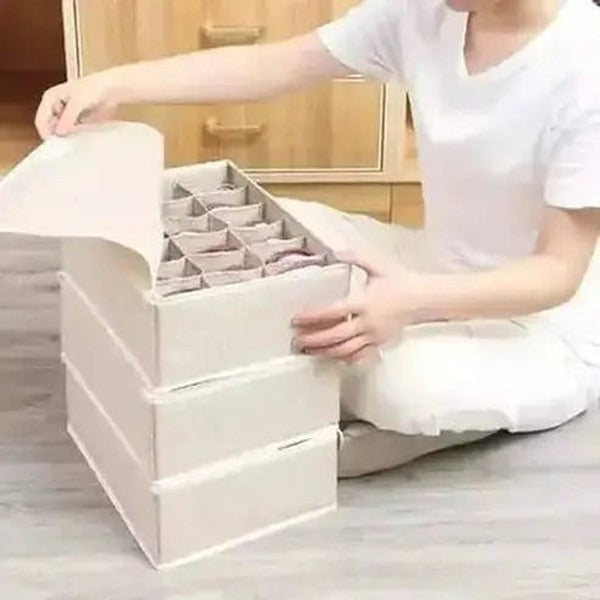 Fabric Underwear Box Clothing & Closet Storage Fabric Heavy Duty Underwear Box with Lid – Dondepiso