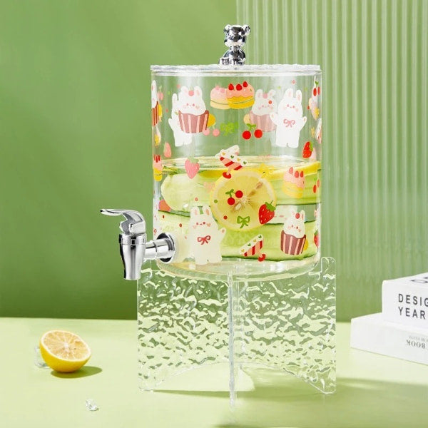 Fruit Tea Dispenser with Faucet and Sealing Lid