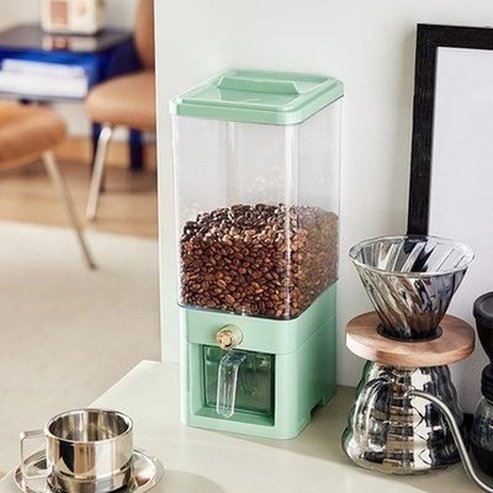 countertop bucket rice storage dispenser cereal organizer container household cereal dispenser bucket grain dispenser for desktop. food storage: food storage containers.