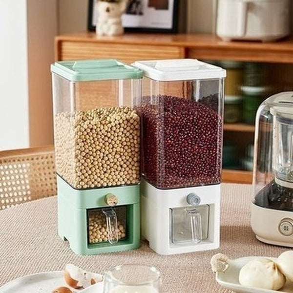 countertop bucket rice storage dispenser cereal organizer container household cereal dispenser bucket grain dispenser for desktop. food storage: food storage containers.