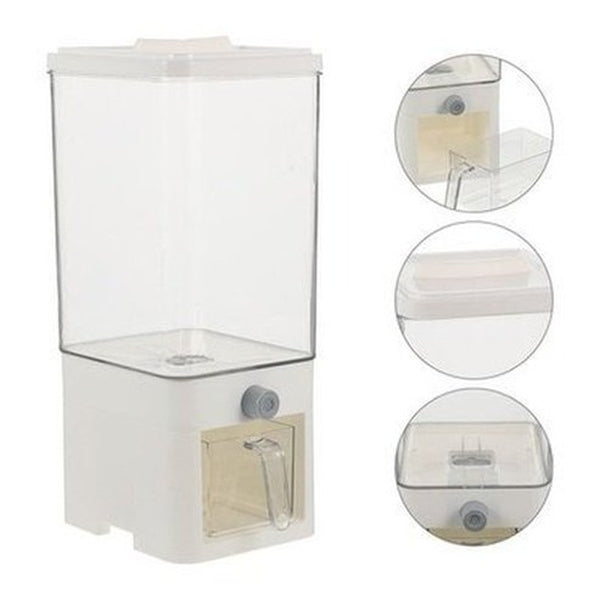 countertop bucket rice storage dispenser cereal organizer container household cereal dispenser bucket grain dispenser for desktop. food storage: food storage containers.