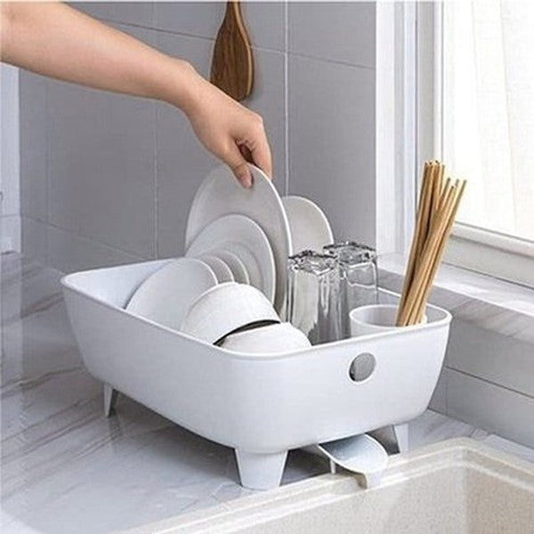 Kitchen Sink Plastic Tableware Drainer Countertop Dish Organizer Chopsticks Knife Fork Drying Storage. Kitchen Tools and Utensils. Type: Dish Racks and Drain Boards.