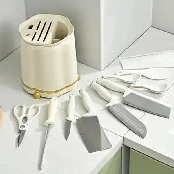 Rotating Countertop Cutlery Organizer with 360° Access