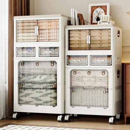 Double door toy storage cabinet organizer