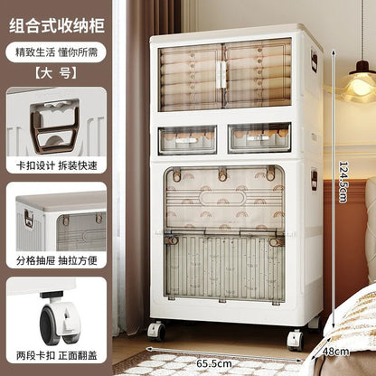 Folding storage locker for compact spaces