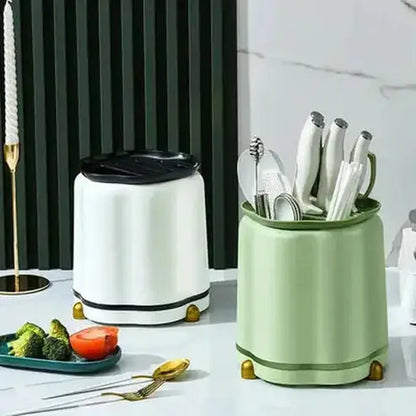 Rotating Countertop Cutlery Organizer with 360° Access
