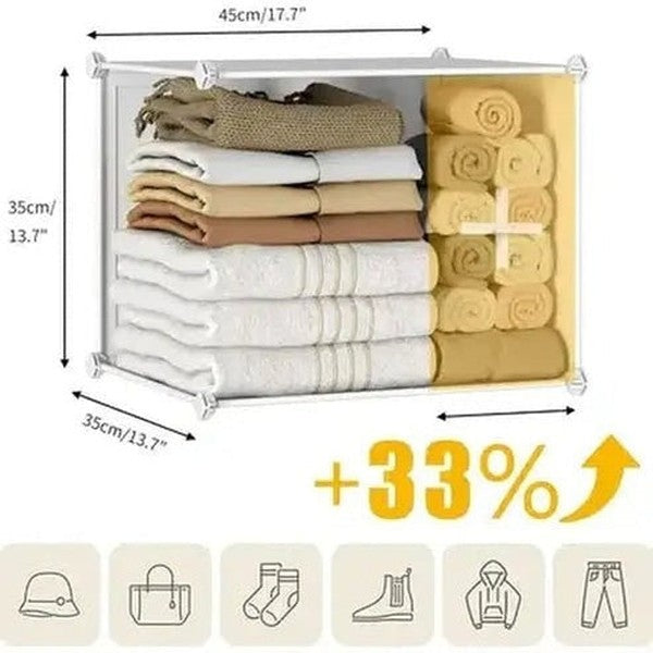 Open-Design Modular Cube System Portable Wardrobe