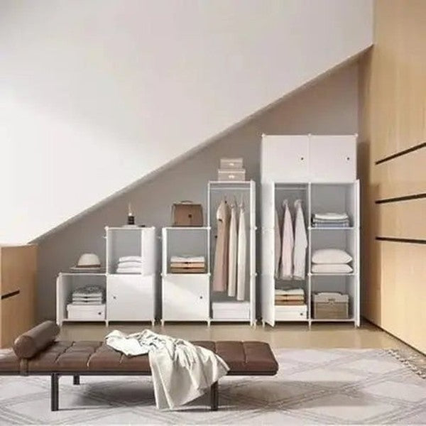Open-Design Modular Cube System Portable Wardrobe