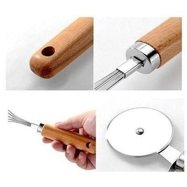 9-Piece Cooking Utensils Set With Wooden Handle Can Opener Baking Set Cooking Tool Kitchenware Pizza Peeler Cheese Knife. Product Type: Cookware Sets