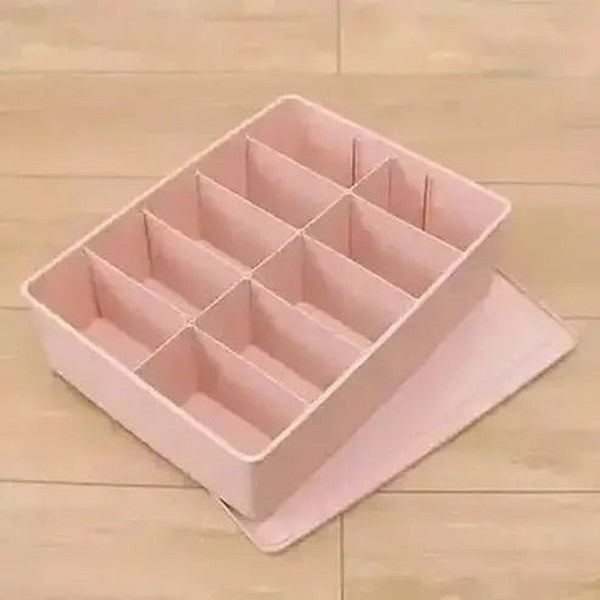 Plastic Underwear Storage Box Household Storage Containers Multi Grid Underwear Organizer Storage Box – Dondepiso