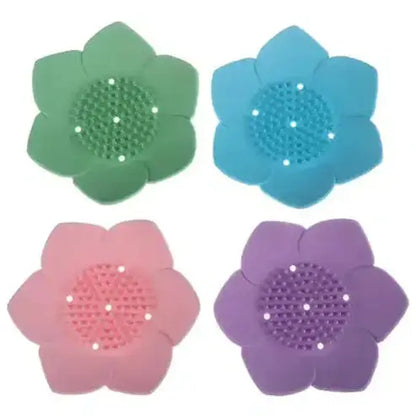 Lotus Shaped Silicone Soap Dish with Drainage Feature