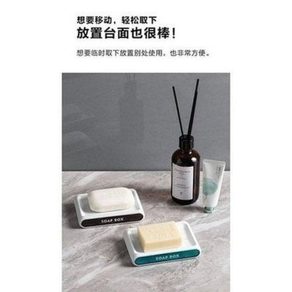 soap holder drain wall mounted soap sponge holder storage rack bathroom organizer soap draining holder kitchen hanging soap box. type: soap dishes and holders.