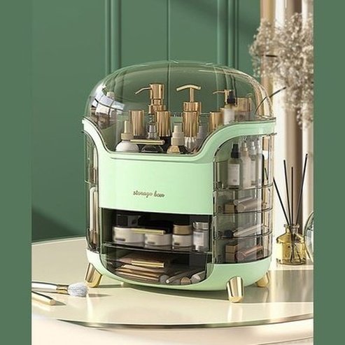 Large Capacity Cosmetic Storage Box Dustproof Makeup Organizer For Cotton Pads Swabs Bathroom Jewelry Organizer For Cosmetics. Type: Household Storage Containers.