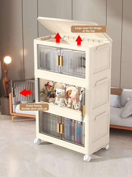 large capacity storage cabinet for bedroom and closet use